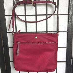 Kate Spade Little Bett Blackberry Wine Jae Flat Crossbody Bag Great Condition